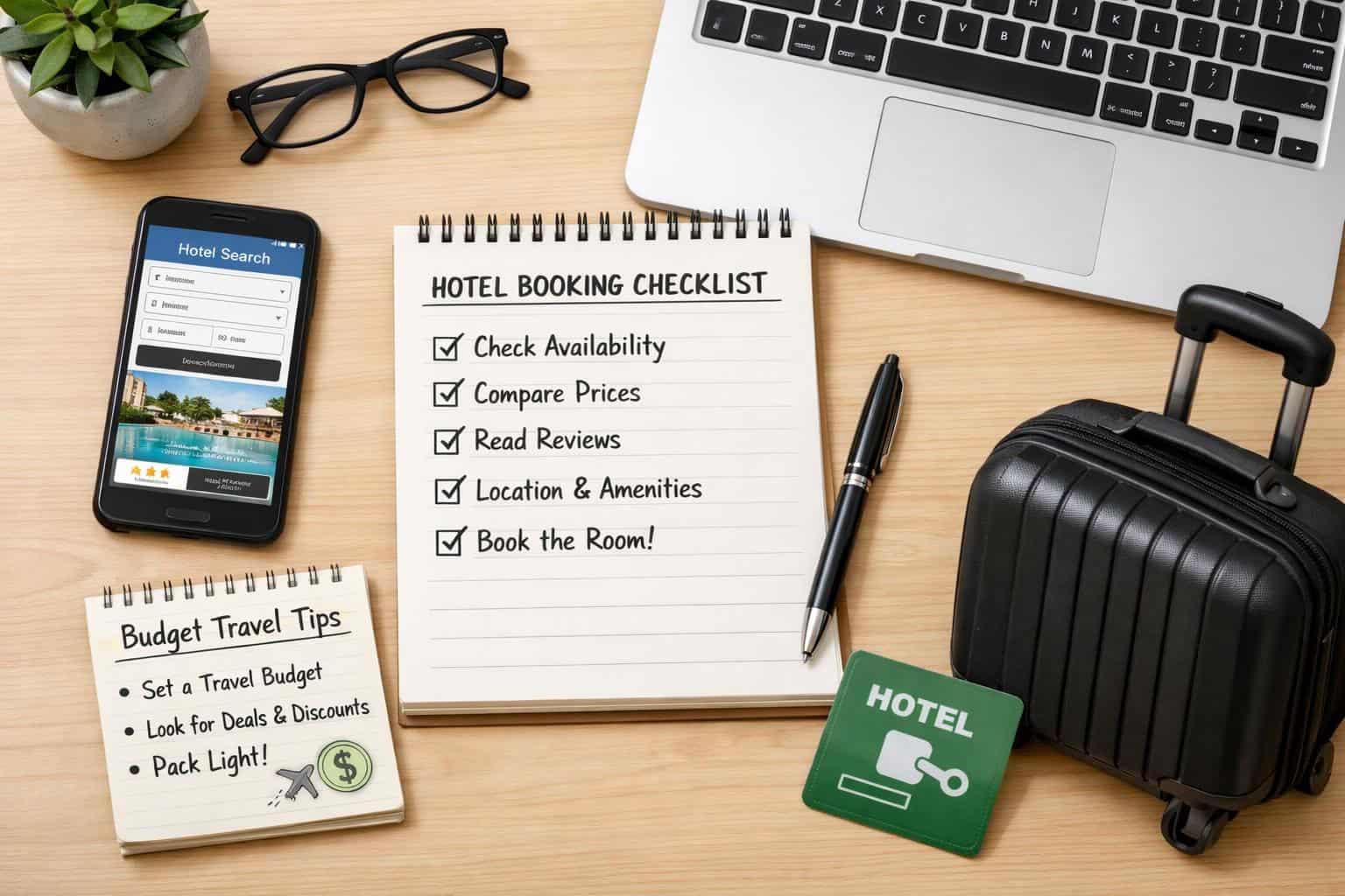 Budget hotel booking checklist before reserving a hotel room