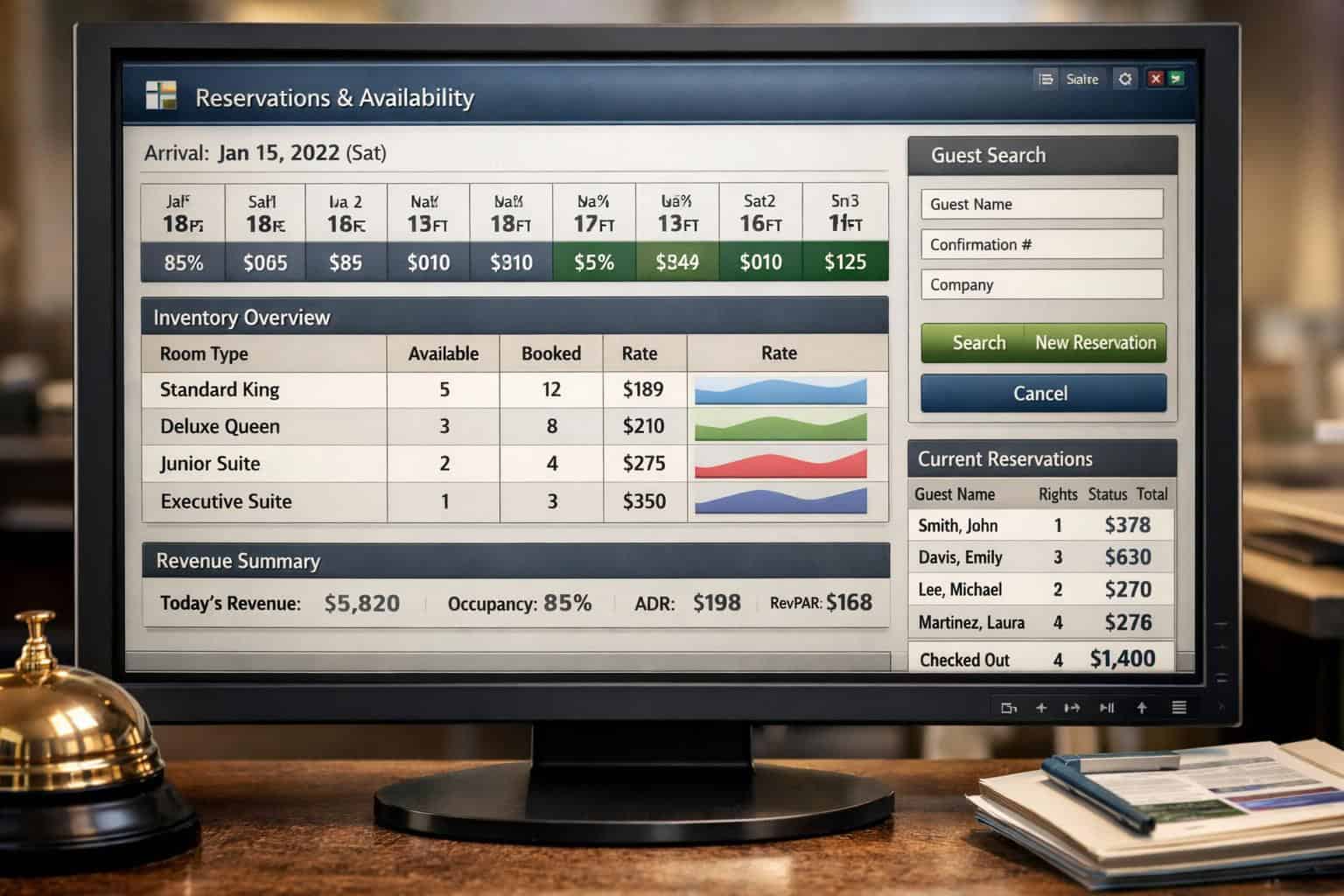 Behind-the-scenes hotel pricing and room availability